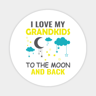 I love my grandkids to the moon and back Magnet